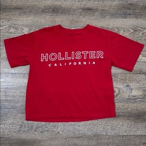 Hollister Red Crop Too